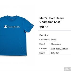 Champion Men's Vibrant Blue Tee